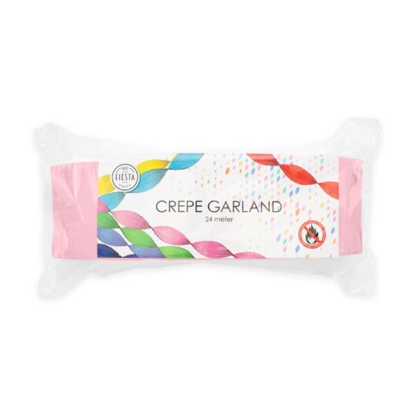 Crepe Garland 24m flame retardant baby pink - Image 2